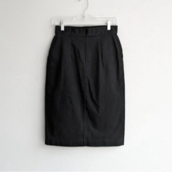 Wilfred black denim button down pencil skirt - Picture 4 of 7